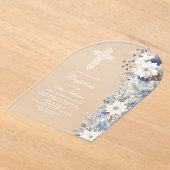 Invitations En Acrylique Baptême d'hiver gelé (Poser)