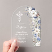 Invitations En Acrylique Baptême d'hiver gelé (In situ (ordinateur de poche))