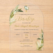Invitations En Acrylique Baptême espagnol garçon (Recto)
