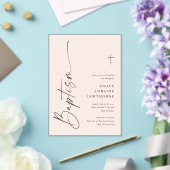 Invitations En Acrylique Baptême Moderne Élégant Script (Insitu (Mariage))