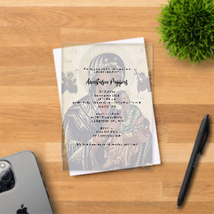 Invitations En Acrylique Baptême Orthodoxe Grec Icône opaque