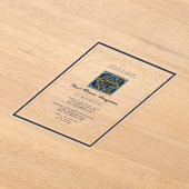 Invitations En Acrylique BAR ACrylique MITZVAH Marine Or Moderne tendance (Poser)