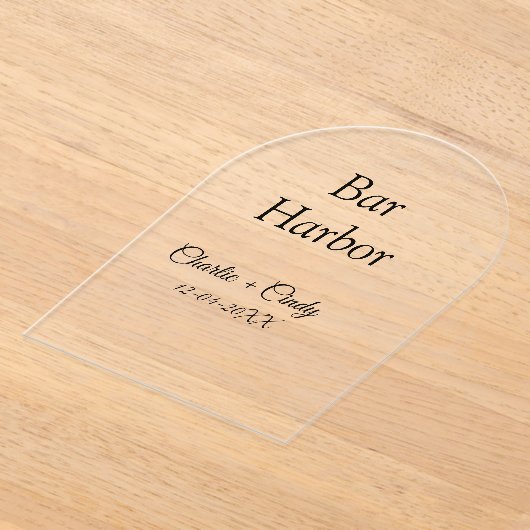 Invitations En Acrylique Bar Harbour bachelorée fête d'honneur mariage a (Poser)