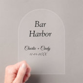 Invitations En Acrylique Bar Harbour bachelorée fête d'honneur mariage a (In situ (ordinateur de poche))