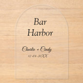 Invitations En Acrylique Bar Harbour bachelorée fête d'honneur mariage a (Recto)