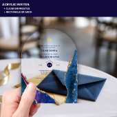 Invitations En Acrylique BARRE ACrylique claire MITZVAH Galaxy Starry Night