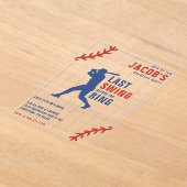 Invitations En Acrylique Baseball Bachelor Party Last Swing Before the Ring (Poser)