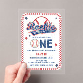 Invitations En Acrylique Baseball Rookie of the Year 1st Birthday Party (In situ (ordinateur de poche))