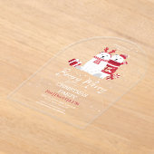 Invitations En Acrylique Béaire polaire Joyeux Noël Party Arch ID851 (Poser)