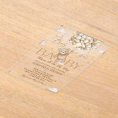Invitations En Acrylique Bear Bearly Wait Baby shower or neutre (Poser)