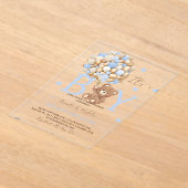 Invitations En Acrylique Bear C'est un Baby shower garçon (Poser)
