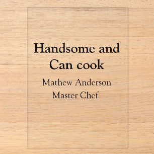 Invitations En Acrylique Beau et peut cuisiner ajouter nom master chef date