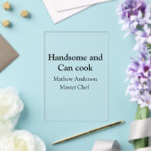Invitations En Acrylique Beau et peut cuisiner ajouter nom master chef date (Insitu (Mariage))