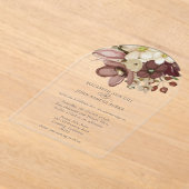 Invitations En Acrylique Beautiful boho rose & neutral wedding  (Poser)