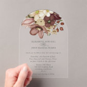 Invitations En Acrylique Beautiful boho rose & neutral wedding  (In situ (ordinateur de poche))
