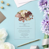 Invitations En Acrylique Beautiful boho rose & neutral wedding  (Insitu (Mariage))
