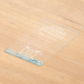 Invitations En Acrylique Bébé à bord d'Ocean Waves Baby shower neutre (Poser)