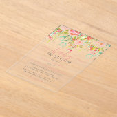 Invitations En Acrylique Bébé dans le Baby shower en fleur (Poser)