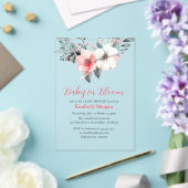Invitations En Acrylique Bébé en Fleur, Fleurs, Baby shower garçon ou fille (Insitu (Mariage))