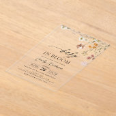 Invitations En Acrylique Bébé fleur sauvage en Fleur Baby shower Jardin (Poser)