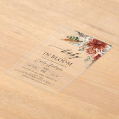 Invitations En Acrylique Bébé fleur sauvage en fleurs Baby shower d'automne (Poser)