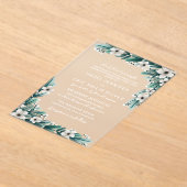 Invitations En Acrylique Bébé haleine Turquoise verdure Mariage traditionne (Poser)