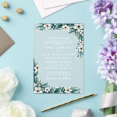 Invitations En Acrylique Bébé haleine Turquoise verdure Mariage traditionne (Insitu (Mariage))