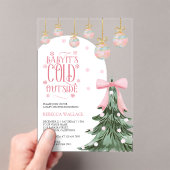 Invitations En Acrylique Bébé Il fait froid à l'extérieur du Baby shower de (In situ (ordinateur de poche))