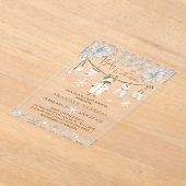 Invitations En Acrylique Bébé Il fait froid Baby shower de vêtements extéri (Poser)