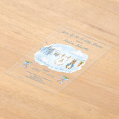 Invitations En Acrylique Bébé Lapin Pierre Tenue Mignonne Shower de Fille à (Poser)