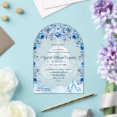 Invitations En Acrylique Bébé Magique Bleu Cendrillon Quinceañera (Insitu (Mariage))