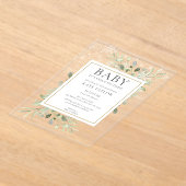 Invitations En Acrylique Bébé son froid à l'extérieur du Baby shower de nei (Poser)