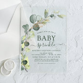 Invitations En Acrylique Bébé Sprinkle Douche Verdure Eucalyptus Succulent