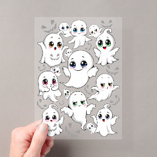Invitations En Acrylique Bébés Fantômes Humeur d'Halloween Effrayante Migno
