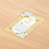 Invitations En Acrylique Bees & Fleurs blanches En vichy espagnol Genre Rev (Poser)