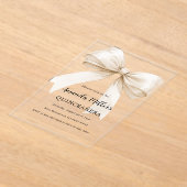 Invitations En Acrylique Beige crème arc clair Quinceanera luxe (Poser)