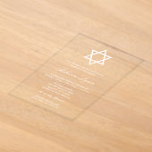 Invitations En Acrylique Belle Bat Mitzvah (Poser)