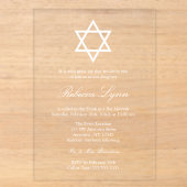 Invitations En Acrylique Belle Bat Mitzvah (Recto)