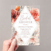 Invitations En Acrylique Belle Fête des mariées Florale Boho (In situ (ordinateur de poche))