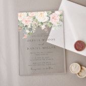 Invitations En Acrylique Belles Fleurs de Flush Mariage de printemps