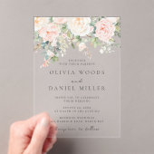 Invitations En Acrylique Belles Fleurs de Flush Mariage de printemps (In situ (ordinateur de poche))