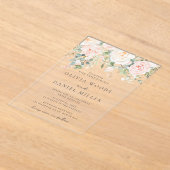 Invitations En Acrylique Belles Fleurs de Flush Mariage de printemps (Poser)