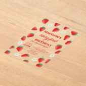 Invitations En Acrylique Berry 1er Anniversaire Fraise Turner One (Poser)