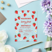 Invitations En Acrylique Berry 1er Anniversaire Fraise Turner One (Insitu (Mariage))