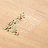 Invitations En Acrylique Berry Sweet Shower (Poser)