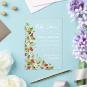 Invitations En Acrylique Berry Sweet Shower (Insitu (Mariage))