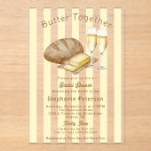 Invitations En Acrylique Beurre ensemble Pain et Fête des mariées de beurre (Recto)