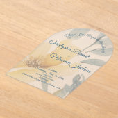 Invitations En Acrylique Beurre pâle Aquarelle jaune Mariage floral (Poser)