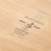 Invitations En Acrylique bismillah monogrammed ivoire or (Poser)