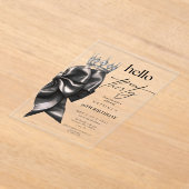 Invitations En Acrylique  Black Bow 30th Birthday Party (Poser)
